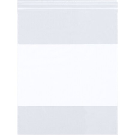 Partners Brand White Block Poly Bags, 10" x 13", 4 mil, Clear, 1000 PK PB4012