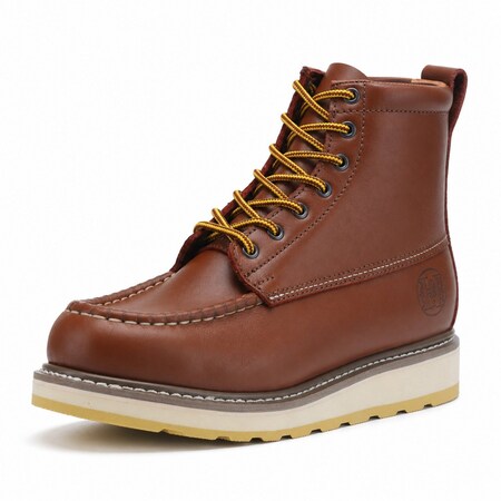 Handpoint Men's 6 in Leather Slip Resistant Durability Composite Toe Work Boots, 7 H84992EE-7