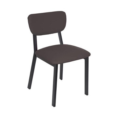 Bfm Seating Hamilton Side Chair, Grade 3 Vinyl Seat & Back - Steel Frame - Sand Black Finish JS10C2025-2025SB