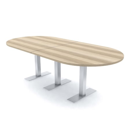 Skutchi Designs 8 Person Conference Table With Power Unit | 8' Racetrack Table | Harmony Series HAR-RAC-48X96-T-K525-NA