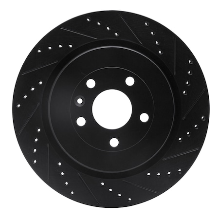 Dynamic Friction Co DFC Brake Rotor - Drilled and Slotted - Black 633-54222R