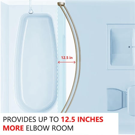 Utopia Alley Double Curved Aluminum Shower Rod, Brushed Nickel DCR2BN