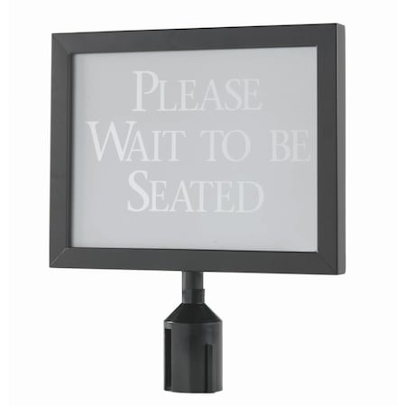 Aarco Form-A-Line Horizontal Sign Frame, Top Loading, Black, 11 1/8''Hx14 1/8''W HSF1114BK