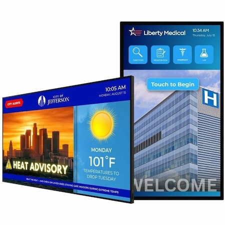 Planar URP752-ERO-T, 75IN UHD TOUCHSCREEN DISPLAY, D-LED LCD, 700-NIT, 24X7, MUL 998-4238-00