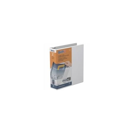 Quickfit View Binder, 3-Ring Binder, Angle D Ring, 2 Inch, White - 2in Binder Capacity - Letter - 8 1/2in x 870300
