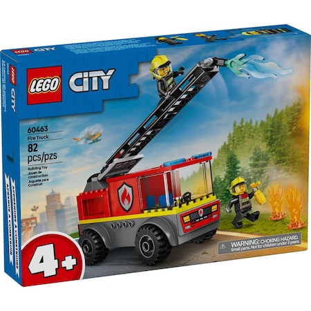 Lego City Fire Ladder Truck Building Set Multi 82 pc 60463