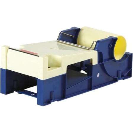 Partners Brand Plastic Label Protection Tape Dispenser, 4", Blue/White, 1/Each TDLAB4PL