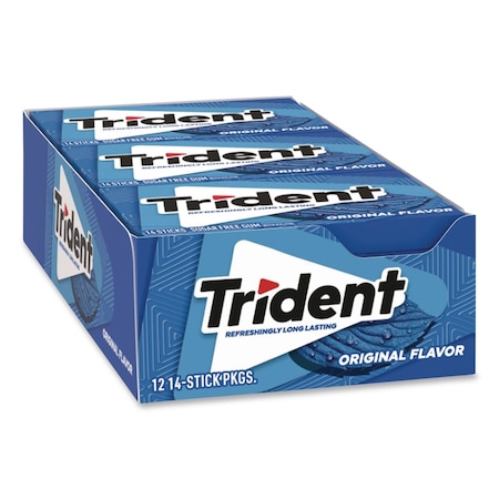 Trident Sugar Free Gum, Original Mint, 12 PK 51UE38