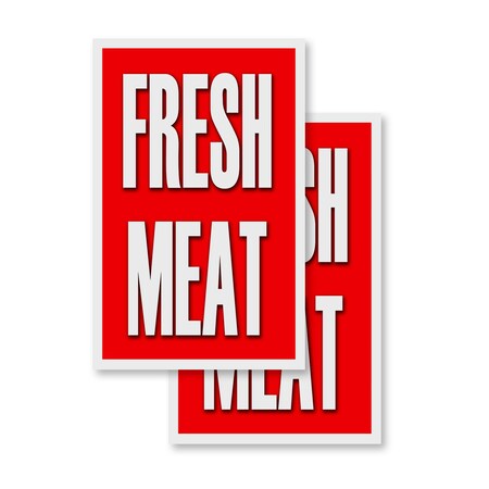 Signmission Fresh Meat, Vinyl Decals Only 24 Inch x 36 Inch, Vinyl Decal, 2PK DSB-2436-2PACK-Fresh Meat