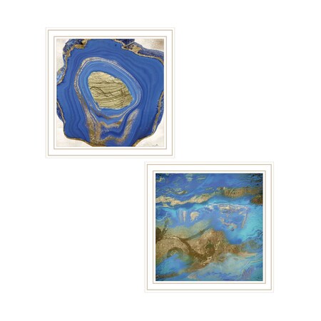 Set Of Two Perisse Cobalt 2 White Framed Print Wall Art, 2PK