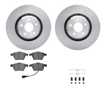 Dynamic Friction Co DFC Brake Rotor with 5000 Brake Pads and Hardware Kit 6512-73334