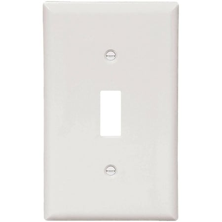 Eaton Wiring Devices Wallplate, 4-1/2 in L, 2-3/4 in W, 1 -Gang, Nylon, White, High-Gloss BP5134W