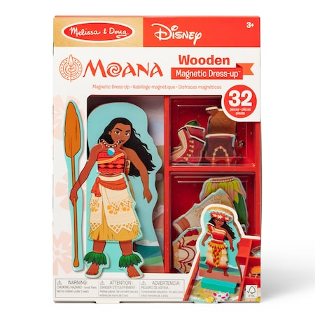 Melissa & Doug Disney Princess Moana Wooden Magnetic Dress-Up Play Set 51301