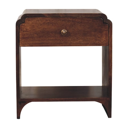 Homeroots 20" Brown Solid Wood One Drawer Nightstand 651742