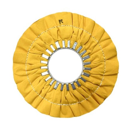 Renegade Products Usa 9" Stitched Airway Buffing Wheels, Yellow, Single Stitch, No Center Plate FAW9X3N2-16PYT-SO