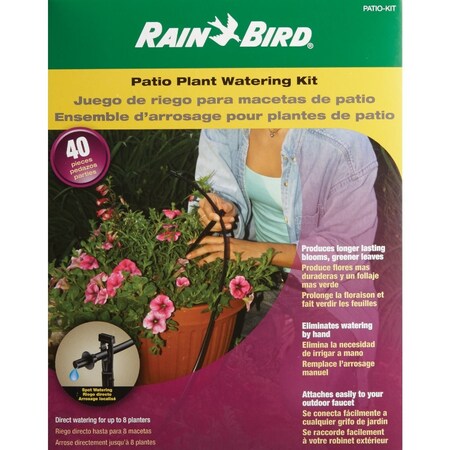 Rain Bird 10-Planter Patio Drip Irrigation Watering Kit PATIOKITS