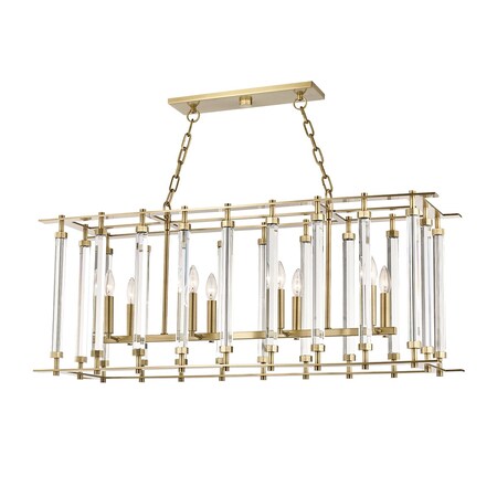 Hudson Valley Lighting Haddon 8 Light Linear 42.25 In. Aged Brass 2842-AGB