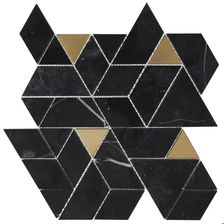 Daltile Pietra Divina Marble Natural Stone Spectrum Mosaic, 10PK DA59SPECTRUMS1L