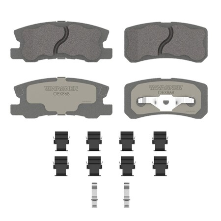 Wagner Brake OEX Rear Disc Brake Pad Set Premium Ceramic, OEX868