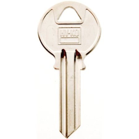 Hy-Ko Key Blank, Brass, Nickel, For: Yale Cabinet, House Locks and Padlocks, Y1 Key Number 11050Y1
