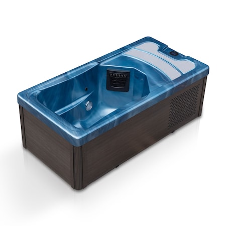 Kplunge 69in 1-Person 2-Jets All-in-One Cold Plunge and Hot Tub Built-in Chiller, Lights, and WiFi in Blue CP-CH7939BL