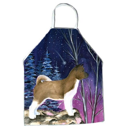 Carolines Treasures Starry Night Akita Apron - 27 x 31 in. SS8352APRON