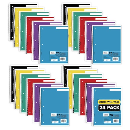 Mead Spiral Notebook, 1 Subject, WR, 70, PK 24 73701