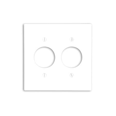 Leviton Receptacle Wallplate, Standard Size, Gang 2, White 88052