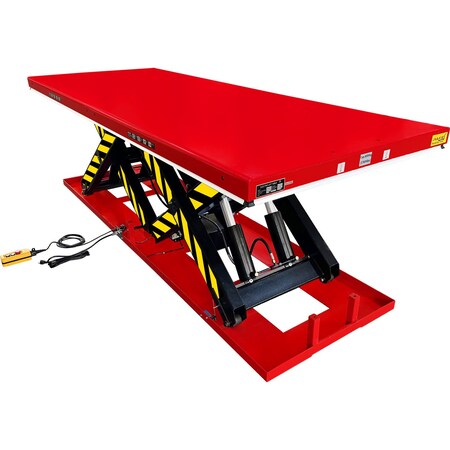 Pake Handling Tools Electric Hydraulic Tandem Lifting Table, 17,600 lb. Capacity, 118 1/2in x 47 1/7in PAKHW8000D