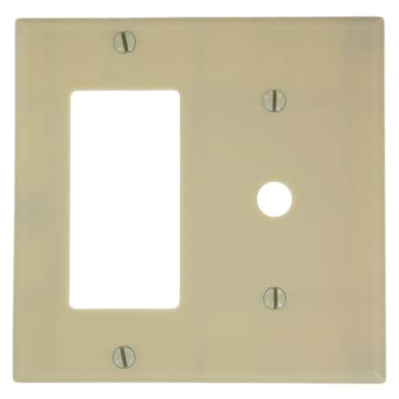 Leviton Combination Wallplate, Standard Size, Gang 2, Ivory 80479-I