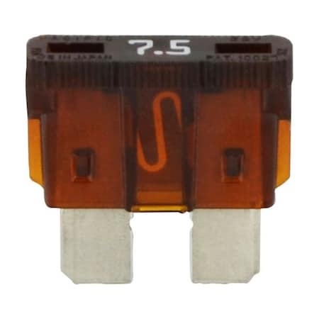 Eaton Bussmann series ATC blade fuse Fast-acting 7.5A, 32Vdc Brown 1 kA Without indicator, 5PK ATC-7-1/2
