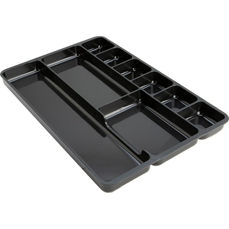 Lorell Drawer Organizer, Black, Plastic LLR60006