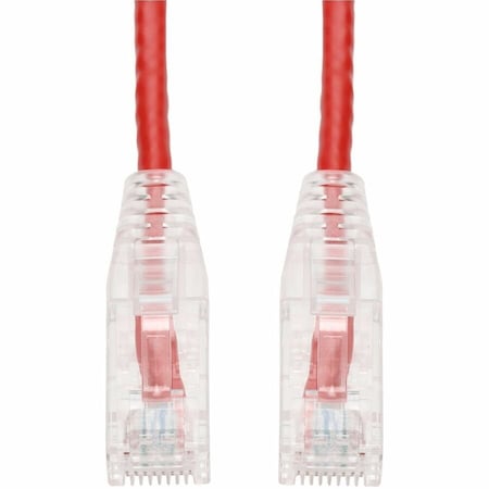Add-On 17FT RED CAT 6 SLIM PVC ETHERNET CABLE SNAGLESS CLEAR-CLAW RJ-45 M/M ADD-17FSLCAT6-RD