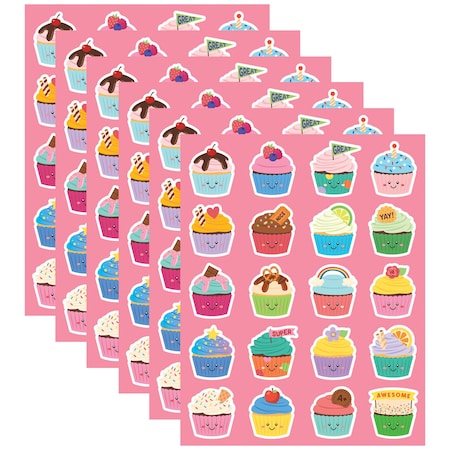 Teacher Created Resources Cupcake Smelly Stickers, 120-Piece Set, 6PK 9439
