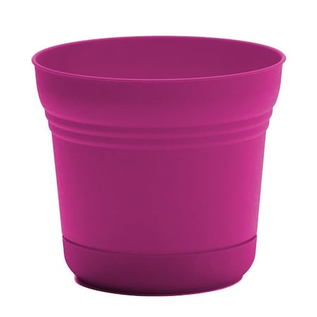Bloem Saturn Series Planter, 7-1/4 in Dia, 6-1/2 in H, Round, Plastic, Fuchsia SP0715