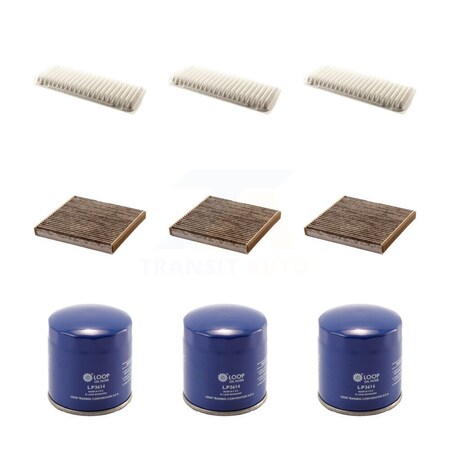 Pur 3x Air + 3x Cabin + 3x Engine Oil Filter 9 Total Kit For Toyota Highlander KFM-101488