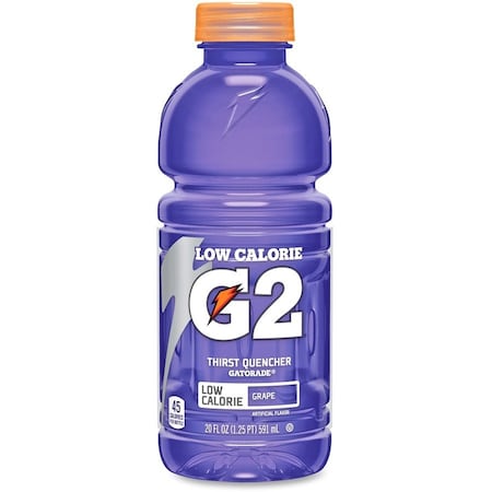 Gatorade G2, Low Calorie Sports Drink, 20 oz ready to drink, Grape, PK24 20406