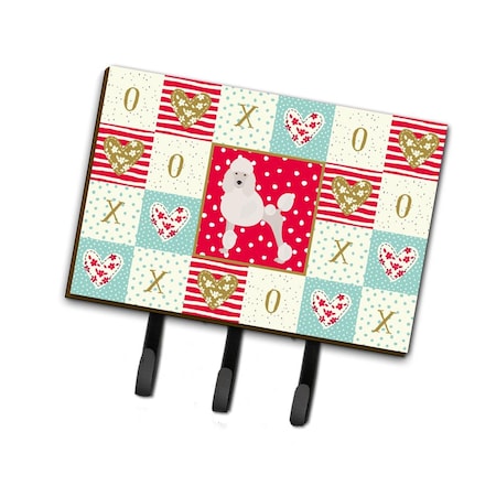 Carolines Treasures 6 x 2 x 9 in. Poodle Love Leash or Key Holder CK5880TH68