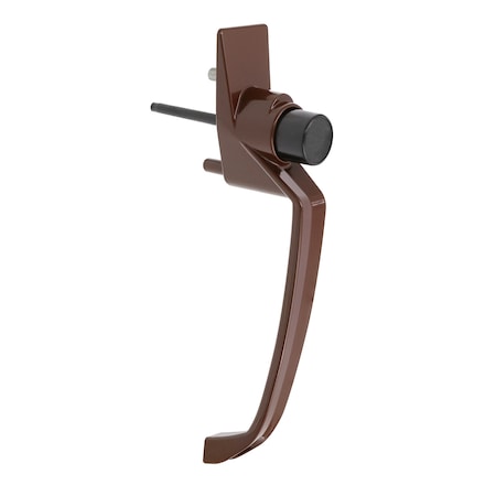 Prime-Line Storm and Screen Door Push Button Handle Set, Interior Latch 1-1/2 in. Hole Center, Brown K 50827