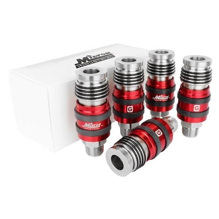 Milton Safety Coupler Set, 1/2" Sz, PK5 1774