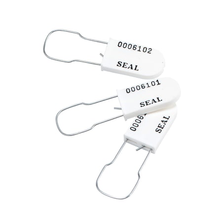 Brady Padlock Plastic Seals, White, 100PK 95174