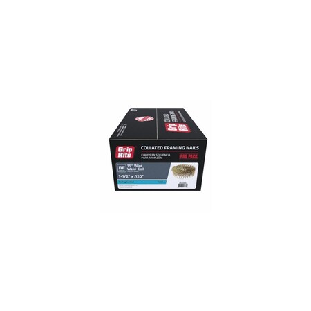 Unbranded Collated Roofing Nails, Electrogalvanized Steel, 15 Degree, 1-1/2 In. x 11 Gauge, 7200-Pk. GRCR4DGAL