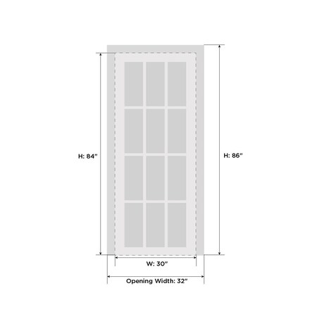 Sartodoors Modern Wood Interior Door with Hardware, Planum 0020 White Silk, Single Panel Frame Trims, Bathroom PLANUM0020ID-WS-3084