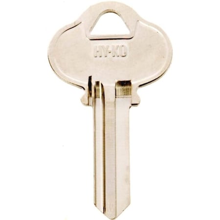 Hy-Ko Key Blank, Brass, Nickel, For: Sargent Cabinet, House Locks and Padlocks 11010S4