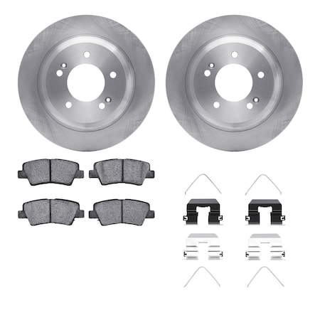 Dynamic Friction Co DFC Brake Rotor with 5000 Brake Pads and Hardware Kit 6512-21098