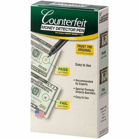 Dri-Mark Products Dri-Mark, Smart Money Counterfeit Bill Detector Pen For Use W/u.s. Currency, Dozen 351R1