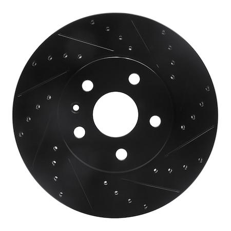 Dynamic Friction Co DFC Brake Rotor - Drilled and Slotted - Black 633-46025R