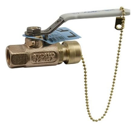Apollo Valves 3/4" FNPT x Hose Cap Bronze Ball Valve Inline 70LF104HC