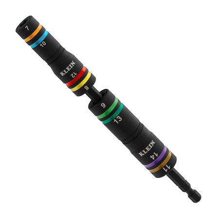 Klein Tools Quad-8 Heavy-Duty Impact Flip Sockets, Metric, 3-Piece 652MQS