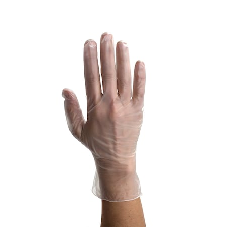 Dynarex Safe-Touch Vinyl Exam Gloves, Small, Powder-Free, Clear, 1000PK 2611